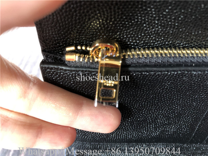 Original Saint Laurent YSL Monogram Quilted Textured-Leather Wallet