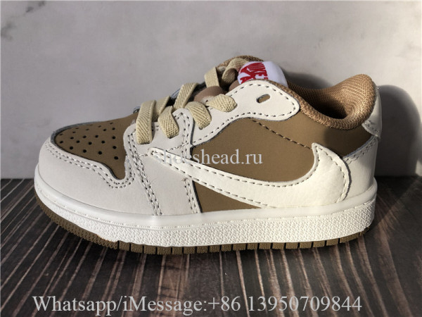 Kid Baby Air Jordan 1 Low Travis Scott Mocha