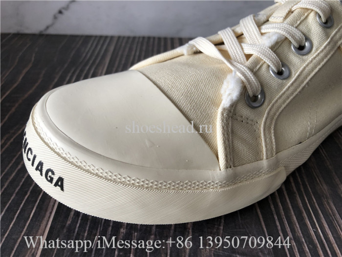 Balenciaga Paris Canvas Low Top Sneaker Cream