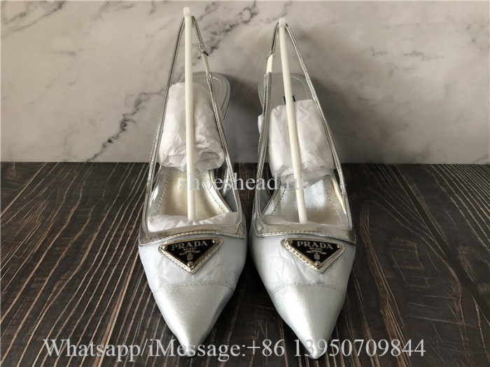Prada Silver High Heels Sandals