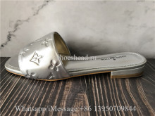Louis Vuitton Monogram Sandals Slide Silver