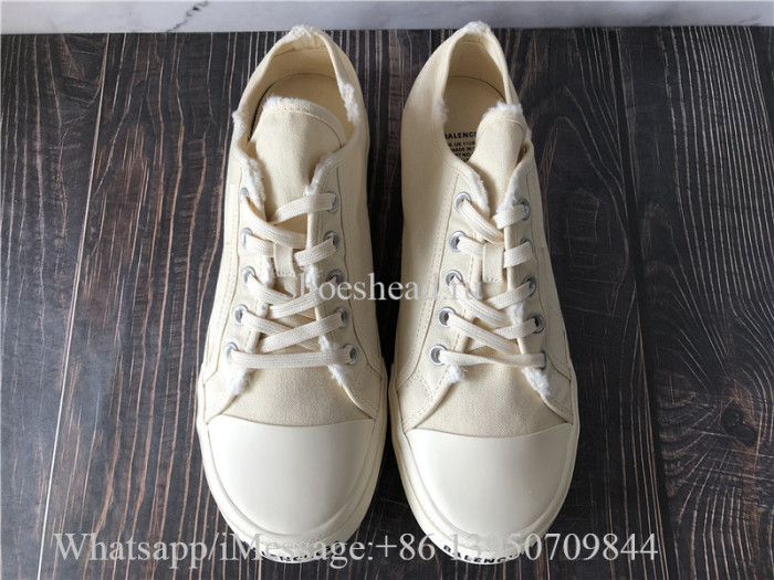 Balenciaga Paris Canvas Low Top Sneaker Cream