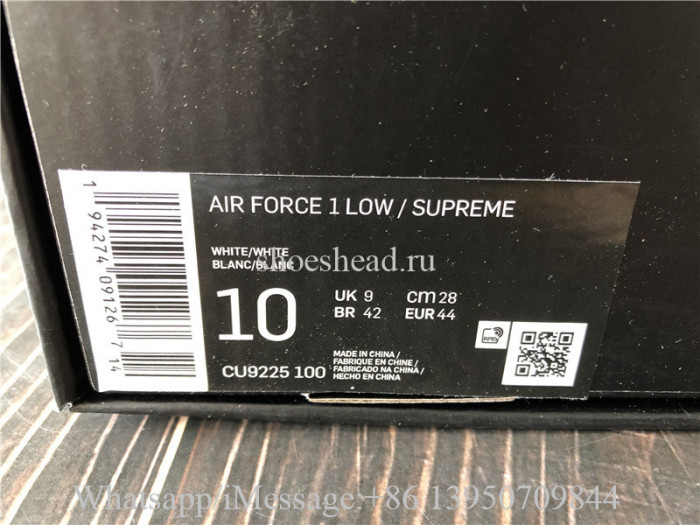 Supreme x Nike Air Force 1 Low White