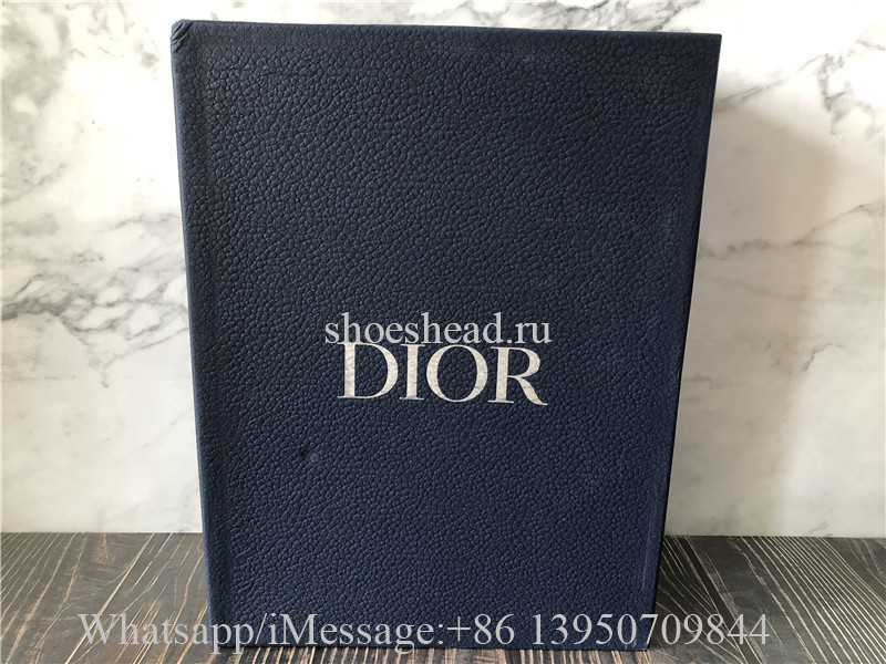 Super Quality Christian Dior B22 Sneaker Grey Calfskin Technical Knit Blue