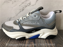 Super Quality Christian Dior B22 Sneaker Grey Calfskin Technical Knit Blue