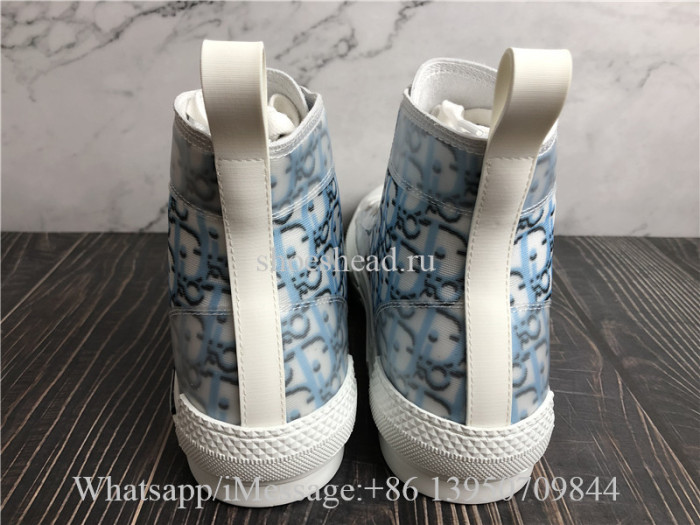 Dior Blue Pixel B23 Oblique High Top Sneaker