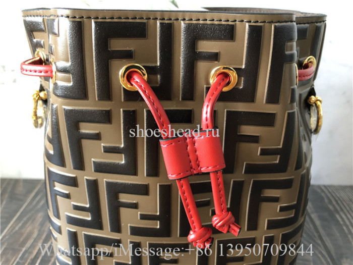 Original Fendi Mon Tresor Multicolor Leather Bag Brown