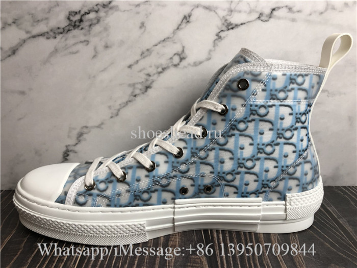 Dior Blue Pixel B23 Oblique High Top Sneaker