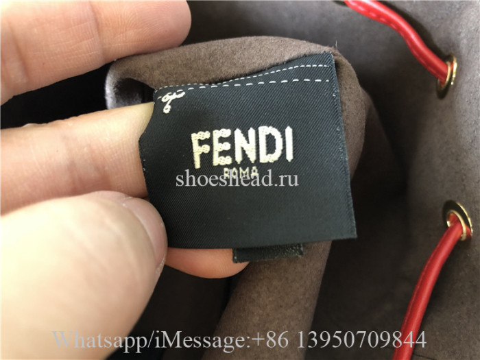 Original Fendi Mon Tresor Multicolor Leather Bag Brown