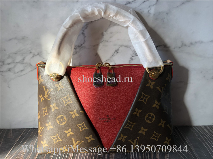 Original Louis Vuitton V Tote Monogram Canvas And Leather BB Bag