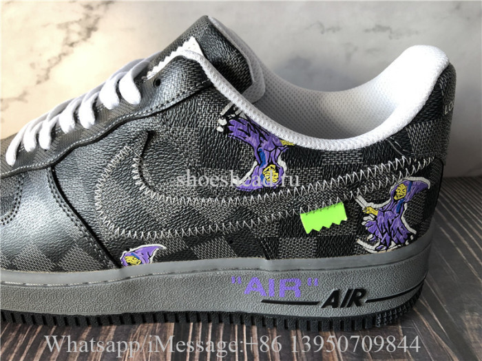 Off White x Nike Air Force 1 Louis Vuitton Grey
