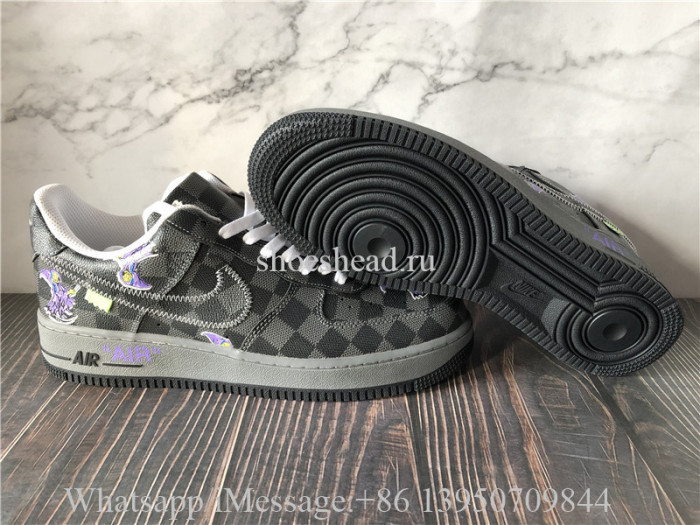 Off White x Nike Air Force 1 Louis Vuitton Grey