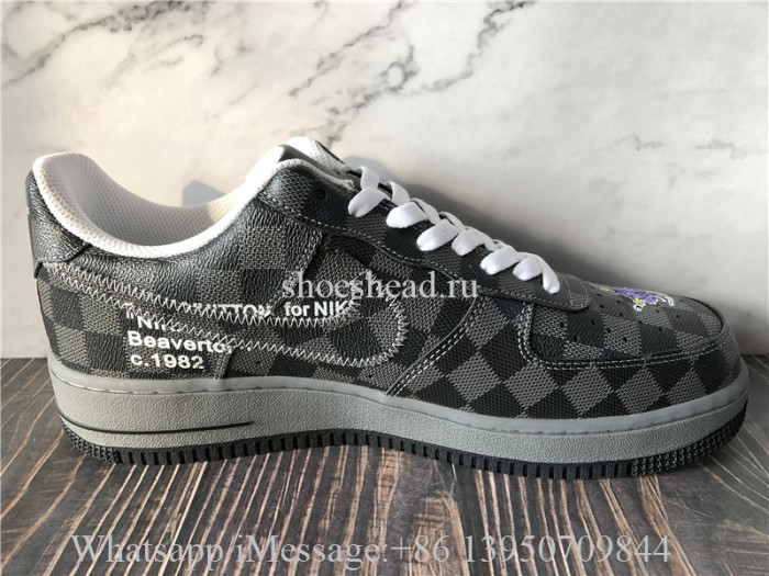 Off White x Nike Air Force 1 Louis Vuitton Grey