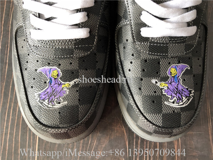 Off White x Nike Air Force 1 Louis Vuitton Grey