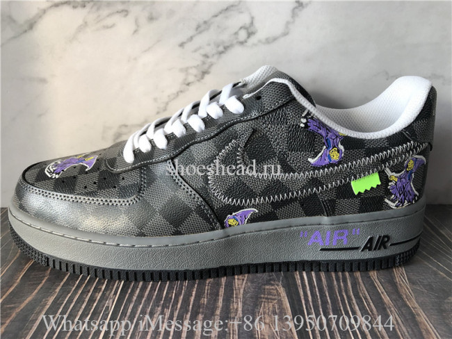 Off White x Nike Air Force 1 Louis Vuitton Grey