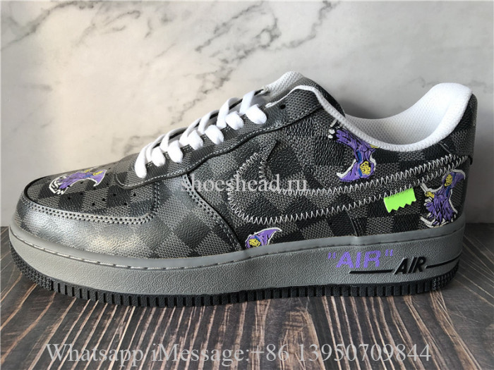Off White x Nike Air Force 1 Louis Vuitton Grey