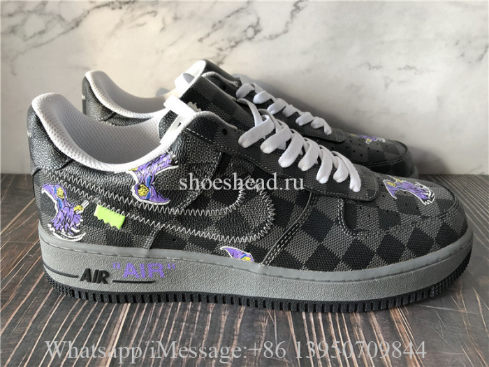 Off White x Nike Air Force 1 Louis Vuitton Grey
