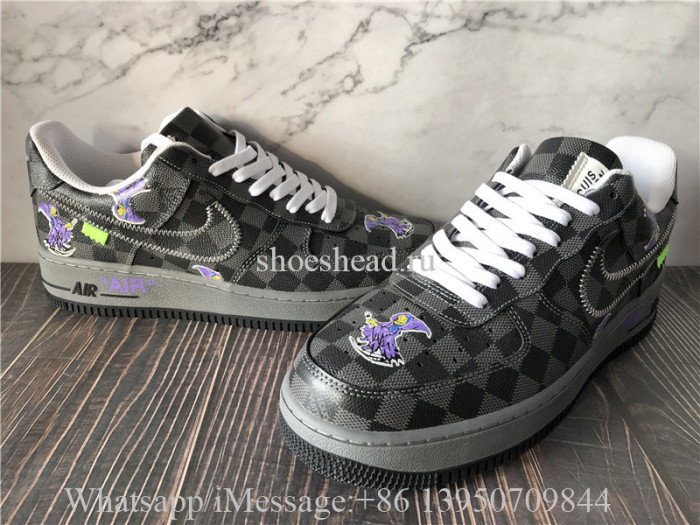 Off White x Nike Air Force 1 Louis Vuitton Grey