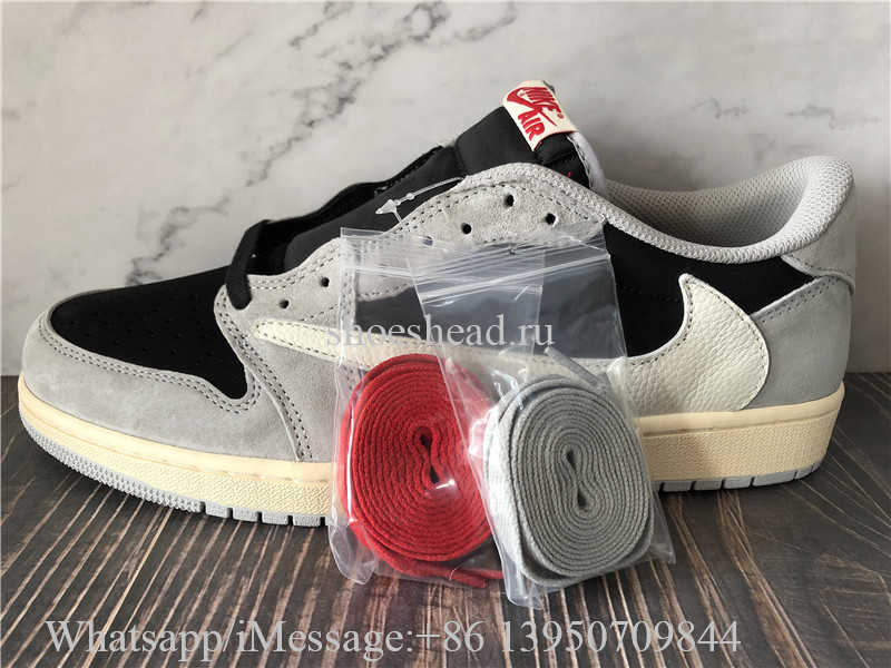 Air Jordan 1 Retro Low Travis Scott Smoke Grey Black Sail