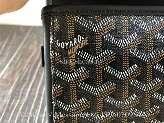 Original Goyard Belvedere II Messenger Bag Coated Canvas MM Black