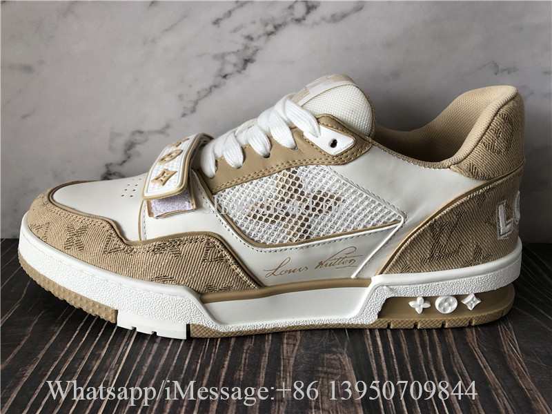 Louis Vuitton Trainer Beige White