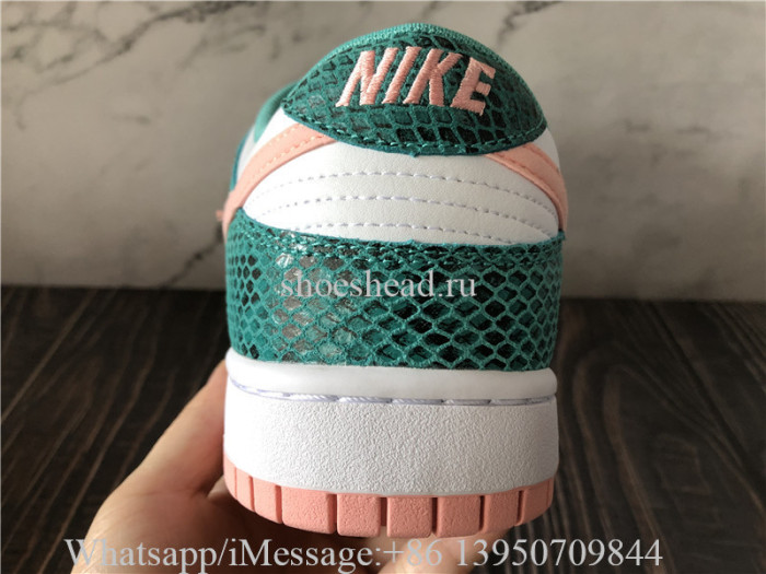 Nike Dunk Low Washed Teal Bleached Coral Snakeskin