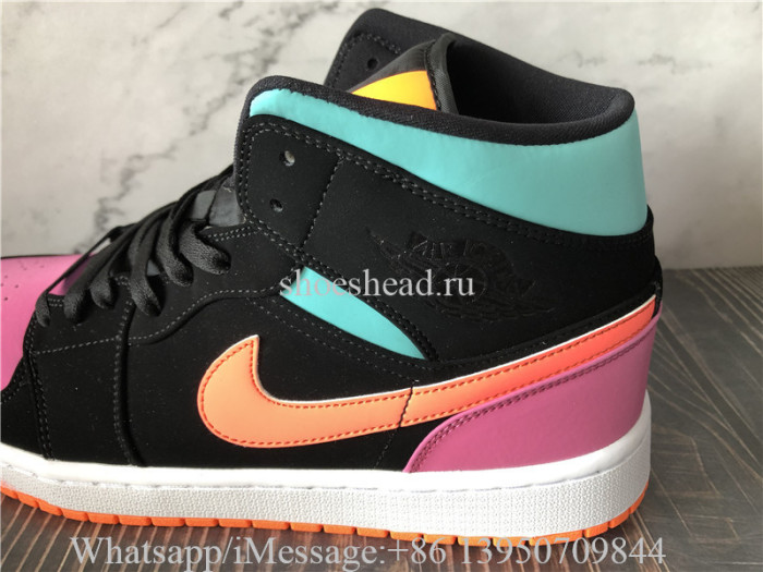 Air Jordan 1 Mid Candy Black Total Orange