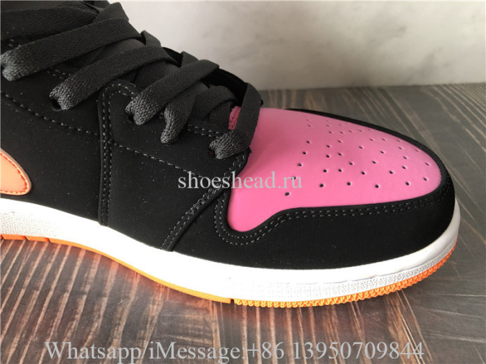Air Jordan 1 Mid Candy Black Total Orange