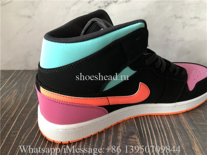 Air Jordan 1 Mid Candy Black Total Orange