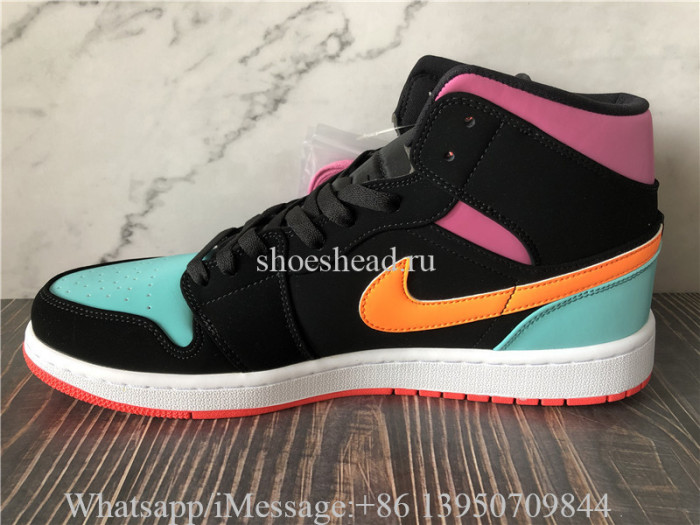 Air Jordan 1 Mid Candy Black Total Orange
