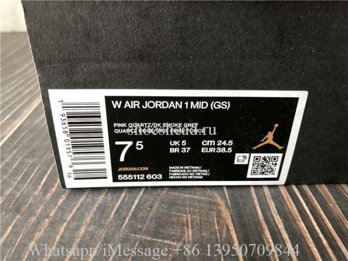 Air Jordan 1 Mid Pink Quartz