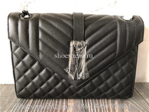 Original Saint Laurent Black Envelope Shoulder Bag