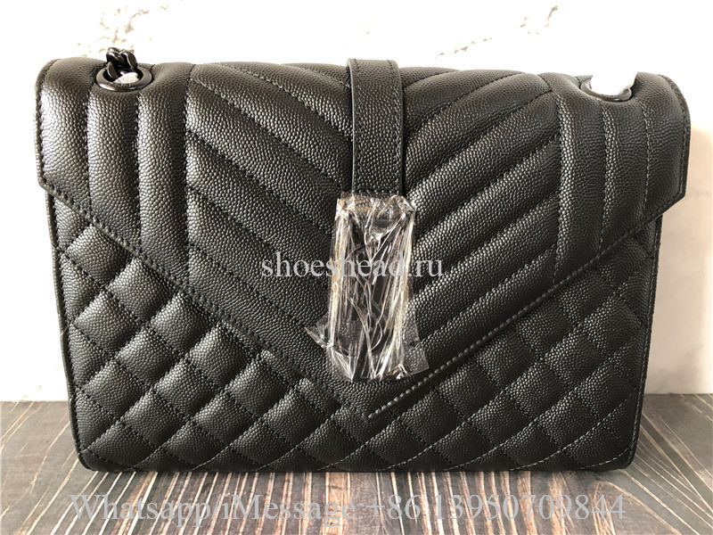 Original Saint Laurent Black Envelope Shoulder Bag