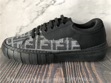Fendi Force Fabric Low Top Sneaker Black