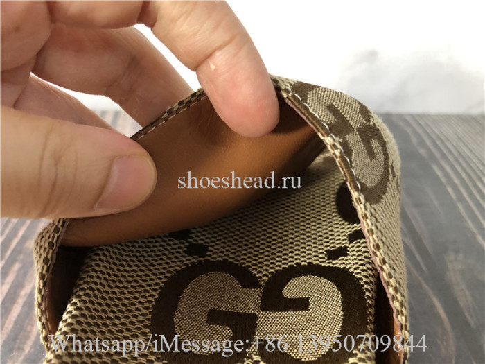 Gucci Camel And Ebony Maxi GG Canvas Platform Sandals
