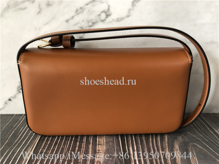 Original Celine Triomphe Shoulder Bag In Natural Calfskin Tan