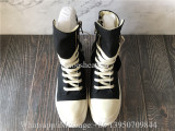 Rick Owens RO Sneakers High Canvas Thick bottom Black White