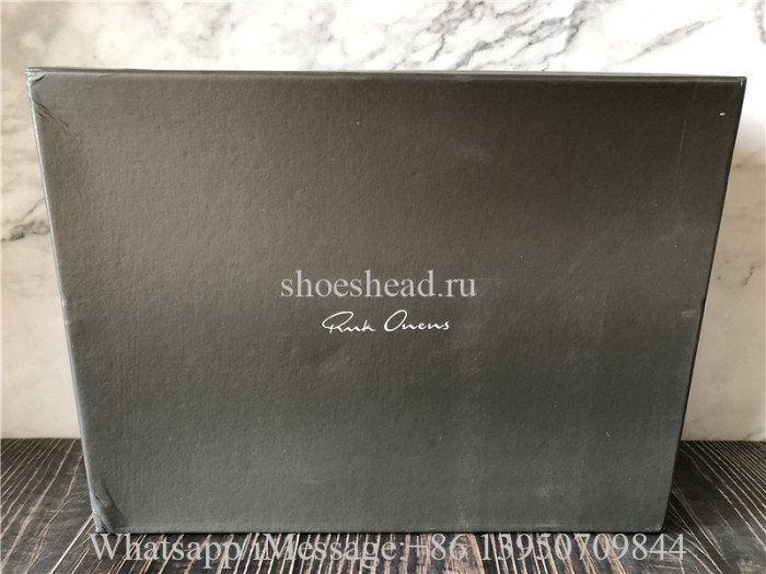 Rick Owens RO Sneakers High Canvas Thick bottom Black White