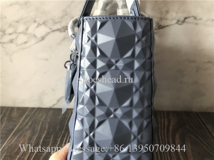 Original Quality Dior Lady Handbag Blue Lambskin