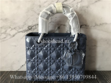 Original Quality Dior Lady Handbag Blue Lambskin