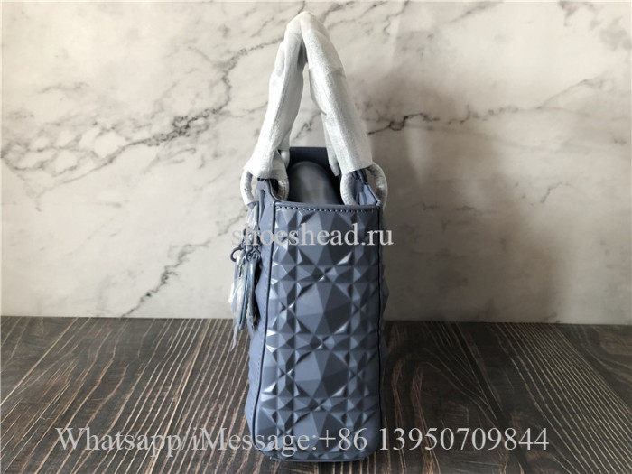 Original Quality Dior Lady Handbag Blue Lambskin