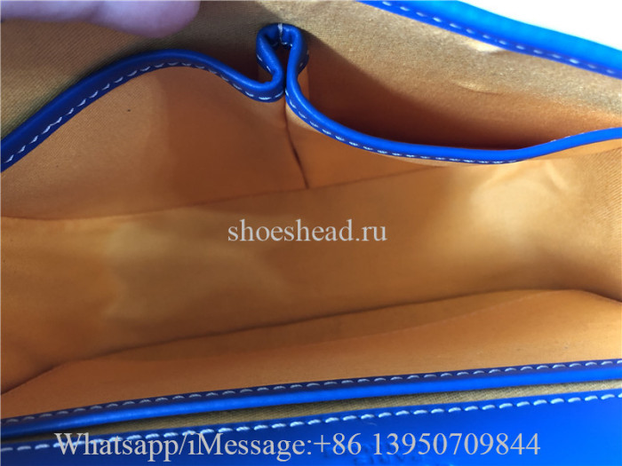Original Goyard Belvedere II Messenger Bag Coated Canvas MM Blue