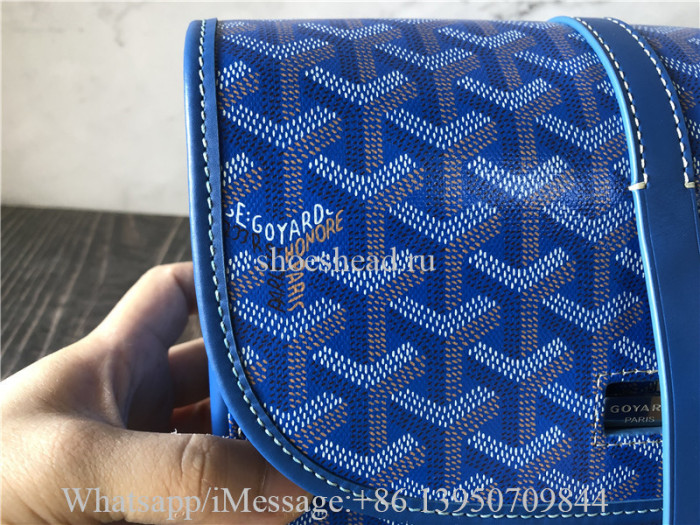 Original Goyard Belvedere II Messenger Bag Coated Canvas MM Blue