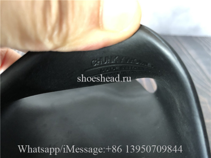 Balenciaga Logo Chunky Slide Rubber Black