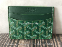 Goyard Green Ine Coated Canvas And Leather Saint Sulpice Card Holder