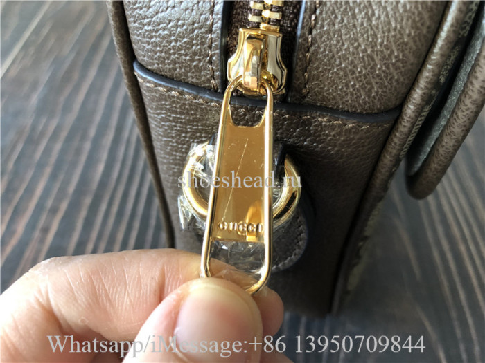 Original Gucci Ophidia Mini Beige And Ebony GG Supreme Shoulder Bag