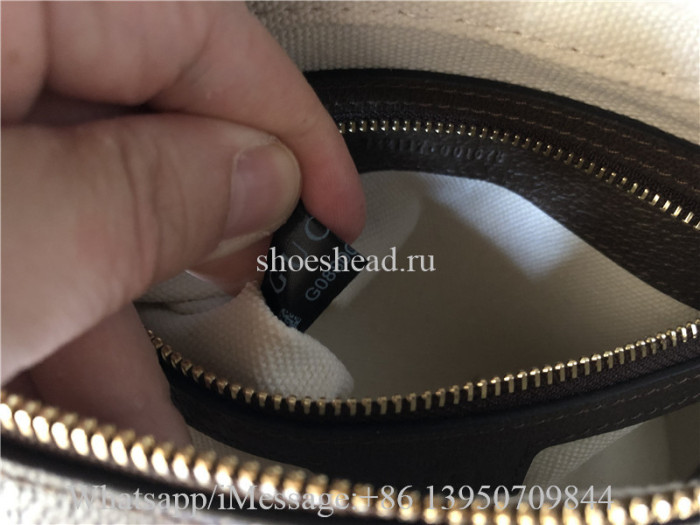 Original Gucci Ophidia Mini Beige And Ebony GG Supreme Shoulder Bag