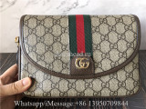 Original Gucci Ophidia Mini Beige And Ebony GG Supreme Shoulder Bag