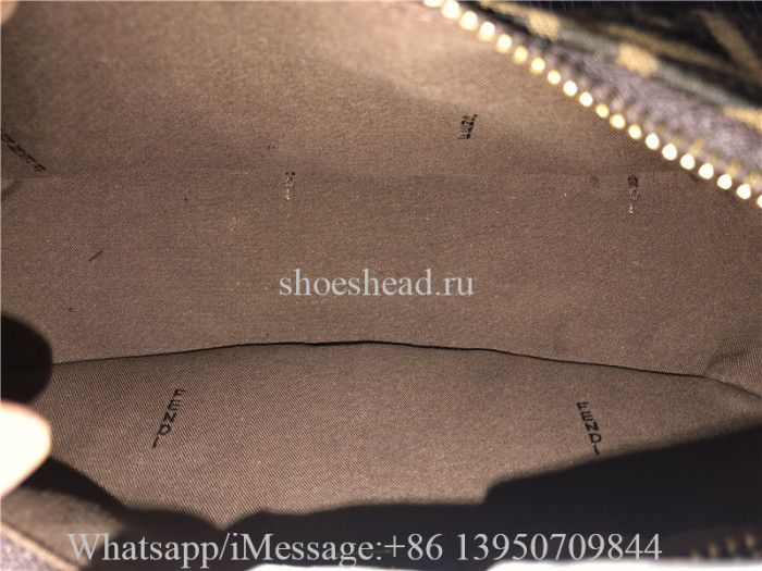 Original Fendigraphy Small Brown FF Fabric Bag