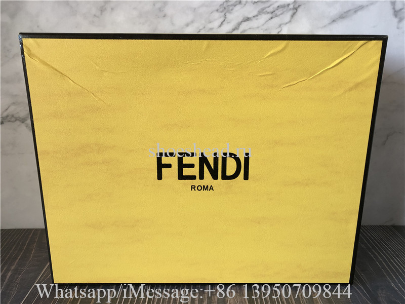 Original Fendigraphy Small Brown FF Fabric Bag